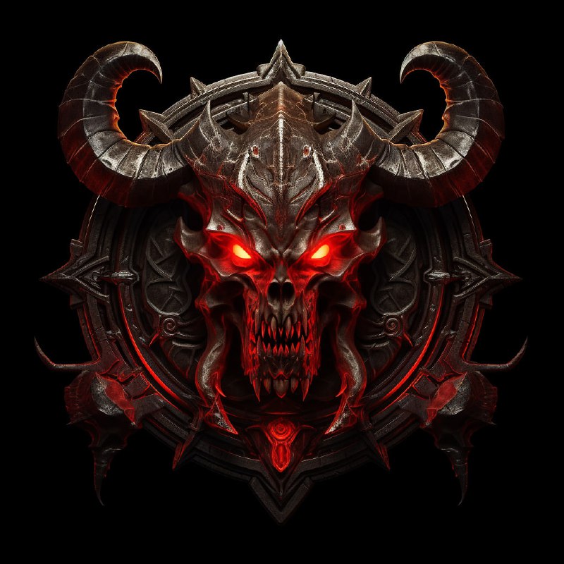 Diablo 4 Guild Letter J Logo on Black Background
