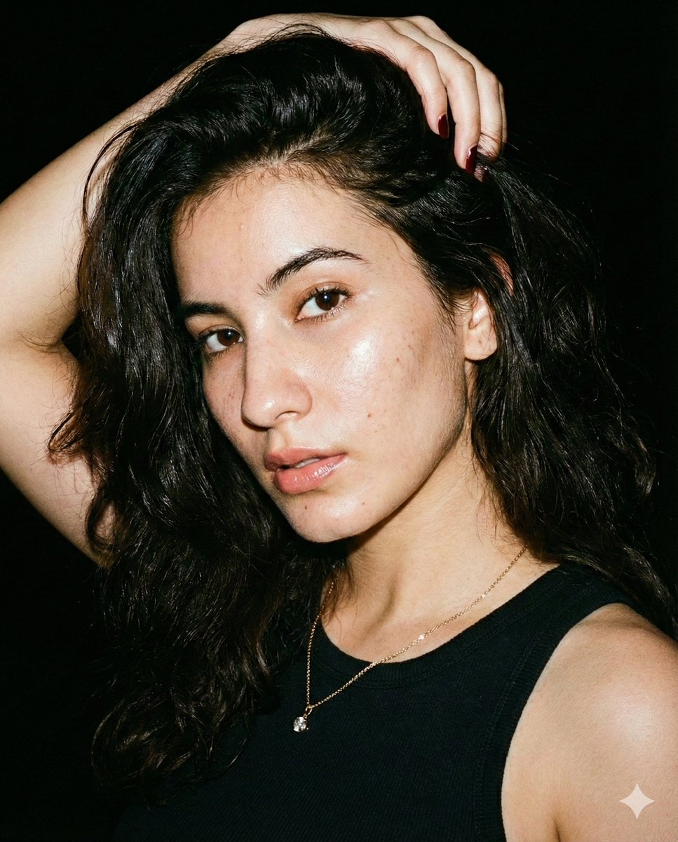 Flashlit Nightclub It-Girl Portrait