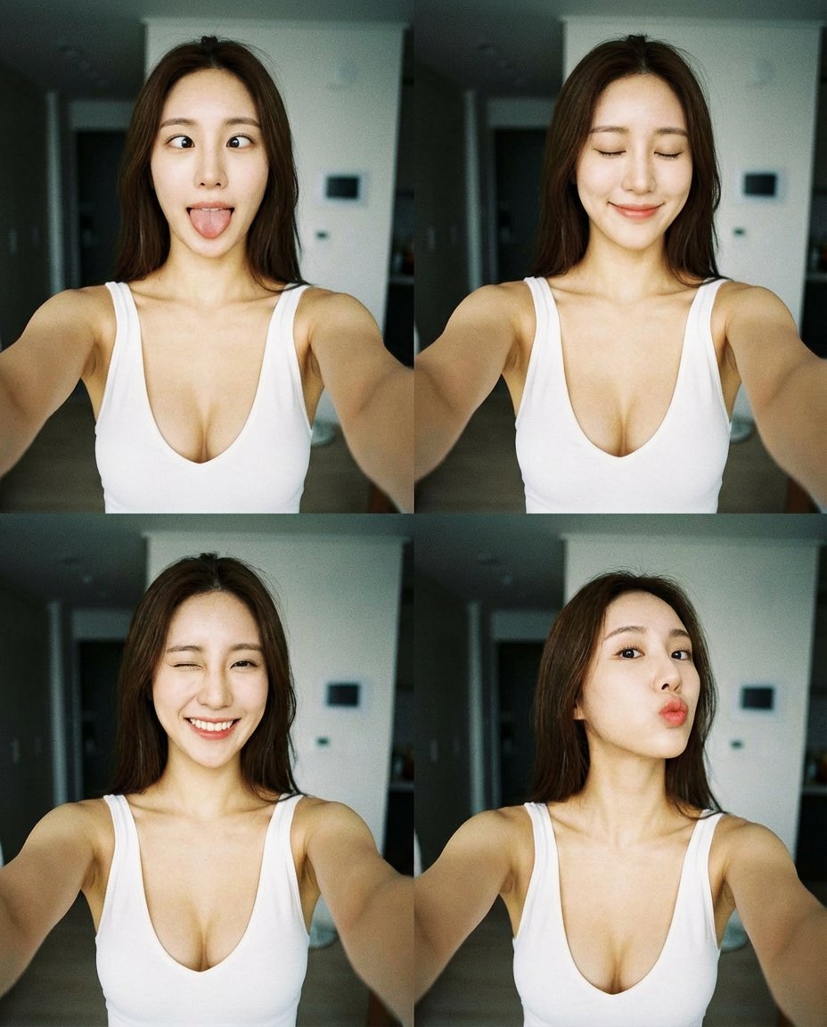 Cute Japanese Girl Fun Selfies
