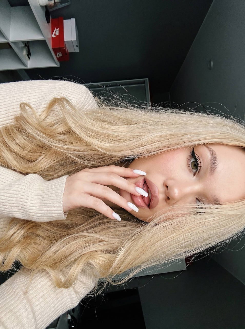 Tilted Selfie Girl Portrait
