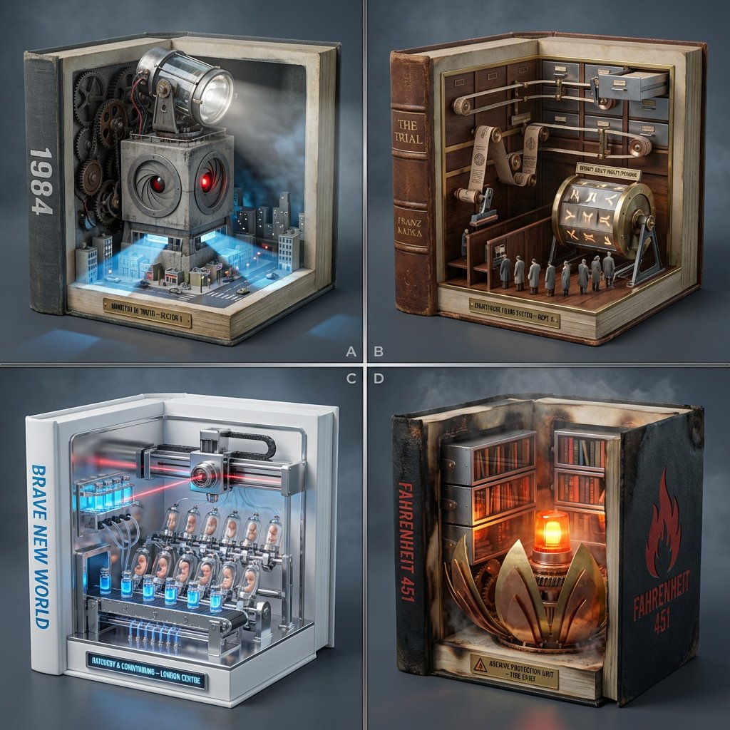 Dystopian Machine Book Dioramas