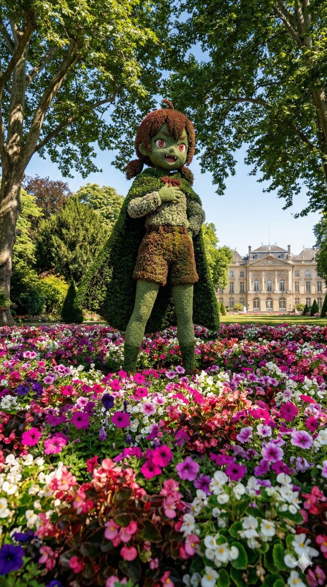 Life-Size Anime Topiary