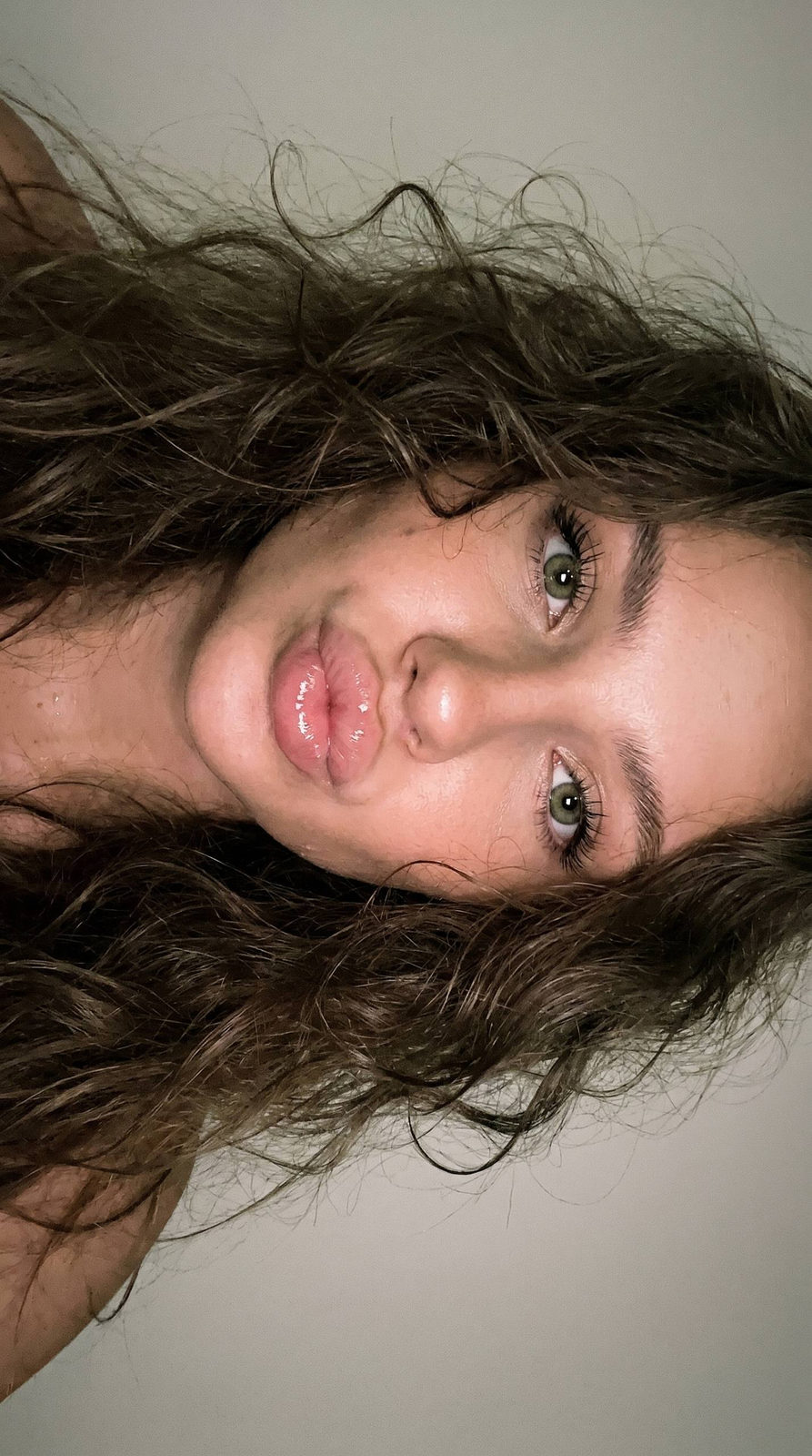 Tousled Hair Flirtatious Gaze