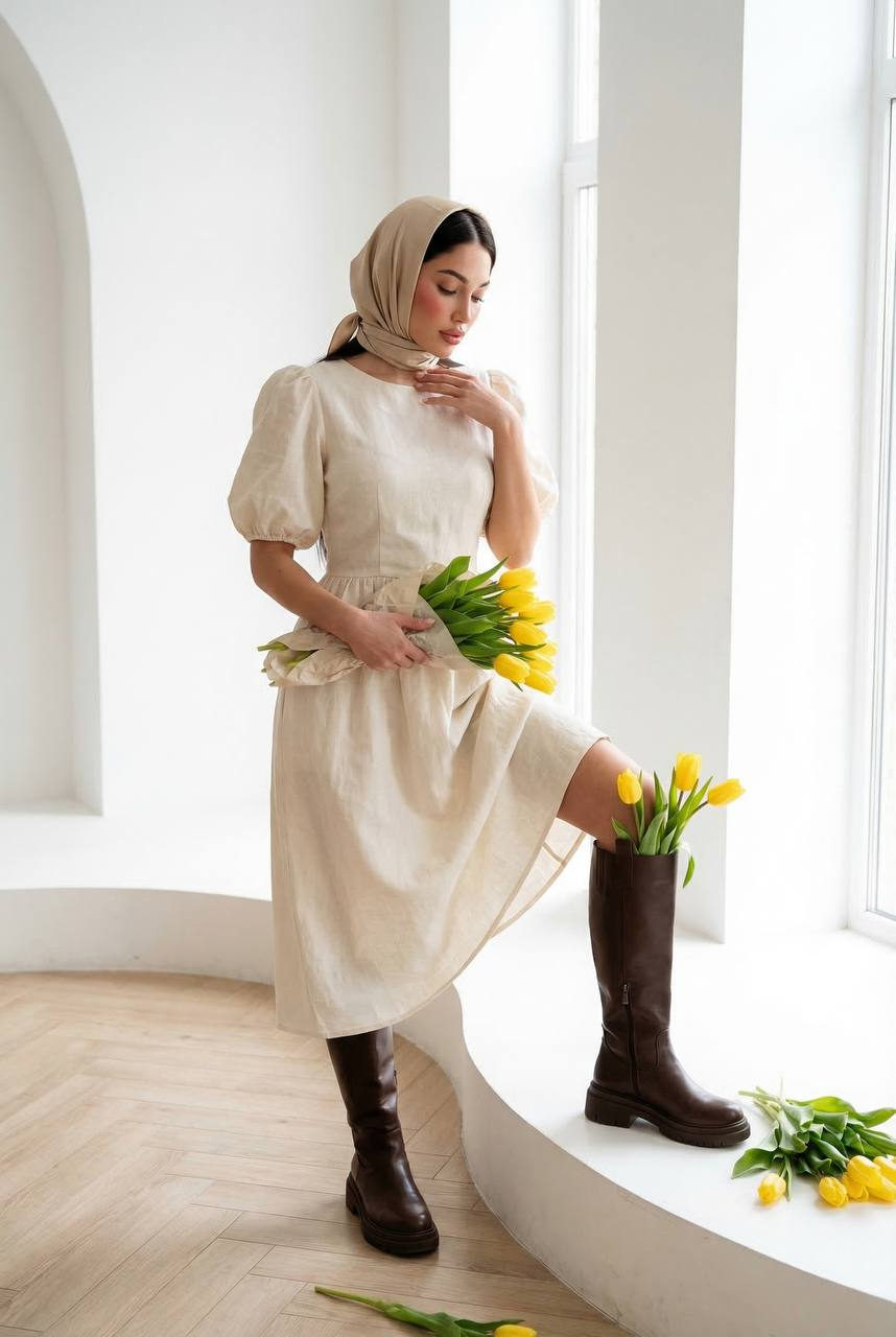 Tulip Girl in White Sanctuary