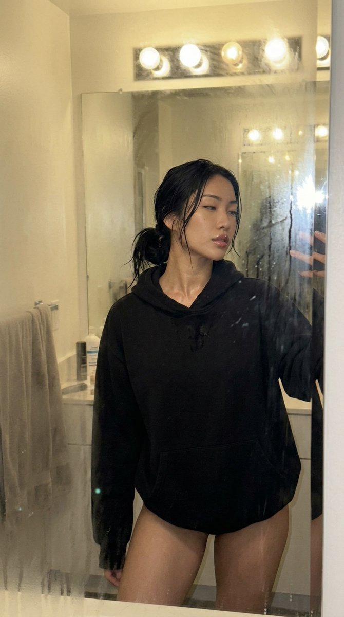 Steamy Late Night Bathroom Selfie