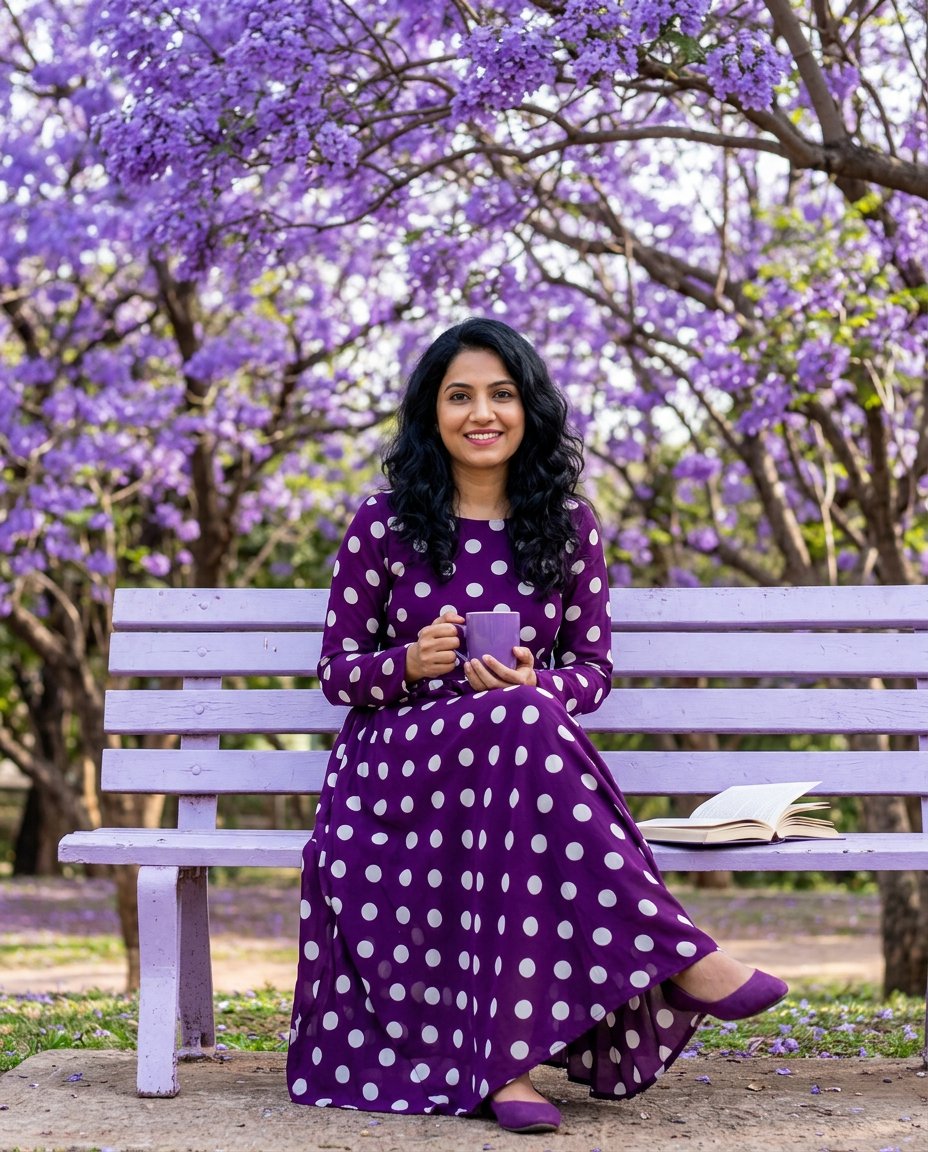 Serene Jacaranda Blossom Portrait