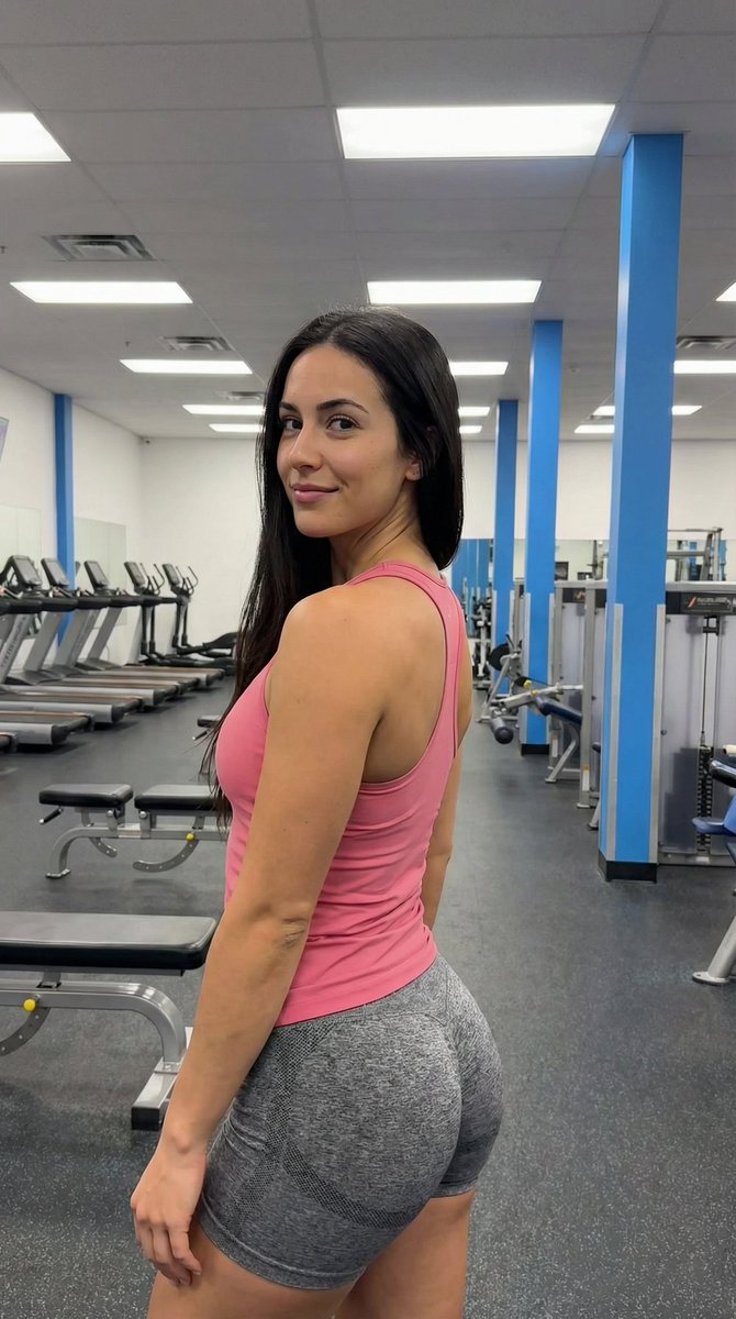 Gym Girl Looking Back