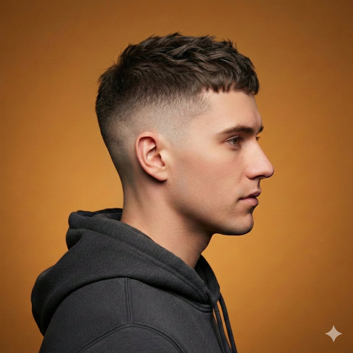 Ultra-Realistic Studio Side Haircut Portrait