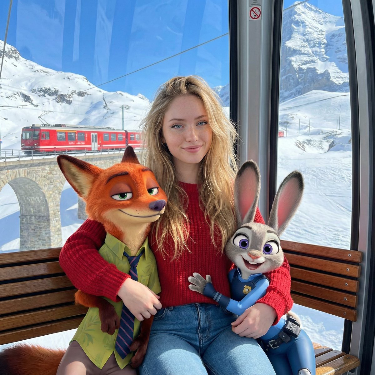 Zootopia Stars in Swiss Alps Cable Car