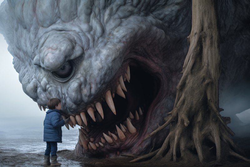 Huge Rainbowcore Creature Portrait Tim Walker Style