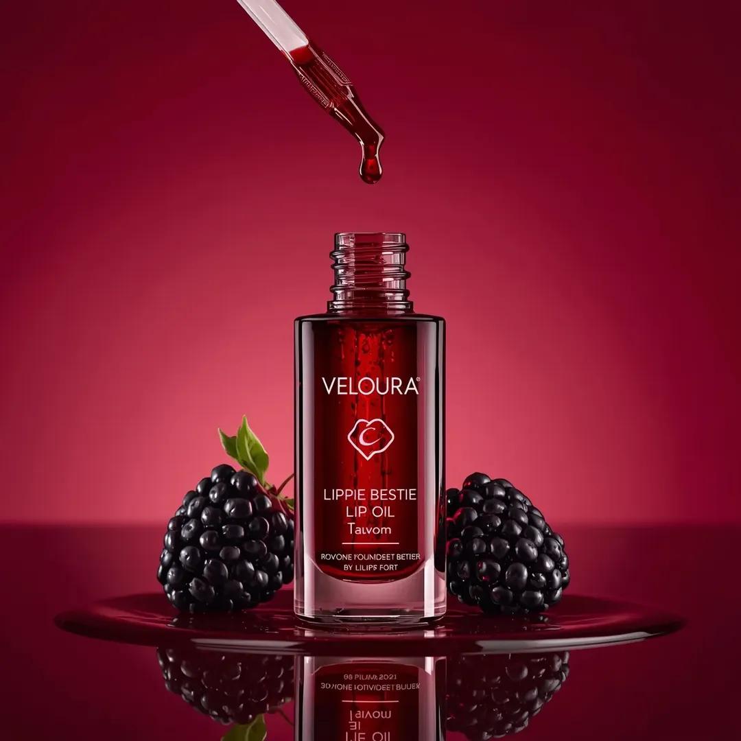 Dripping Luxury Lip Oil with Fresh Blackberries