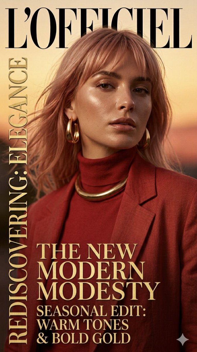 Crimson Elegance: Fashion Cover