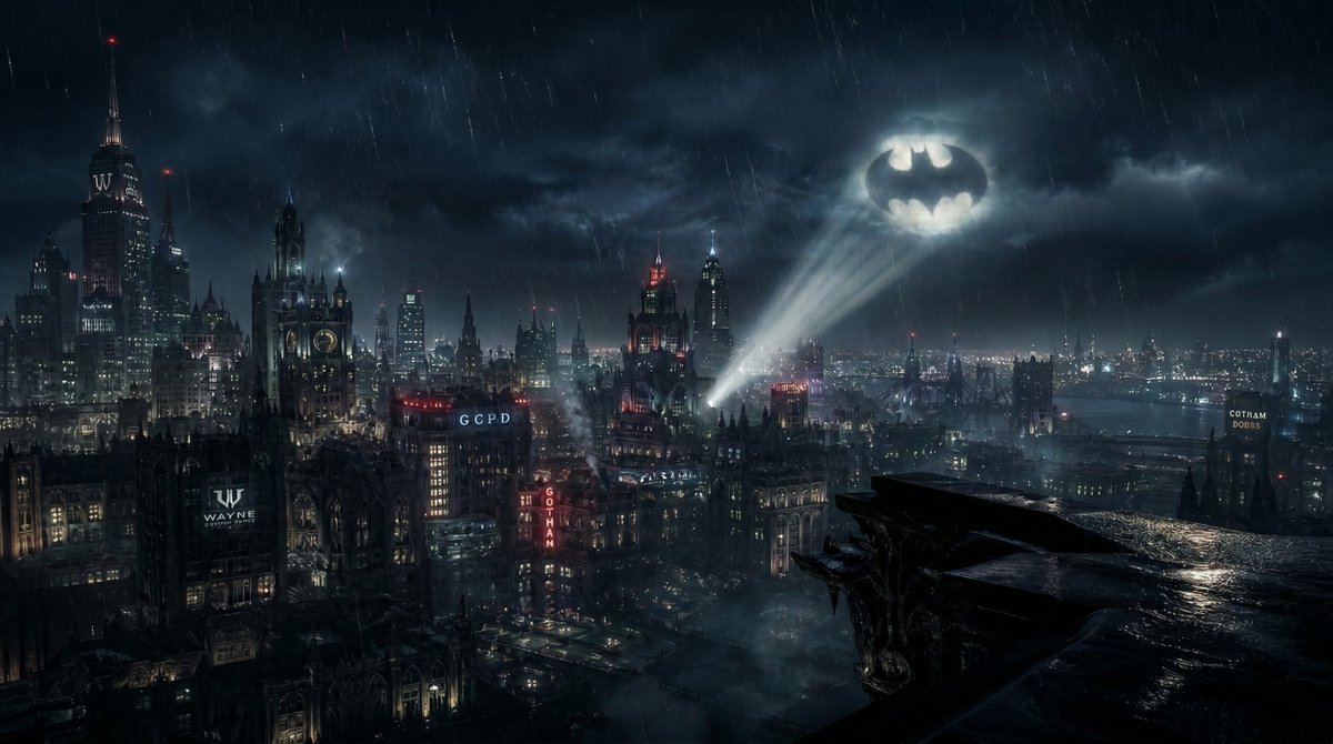 Gotham City Rainy Night Cinematic