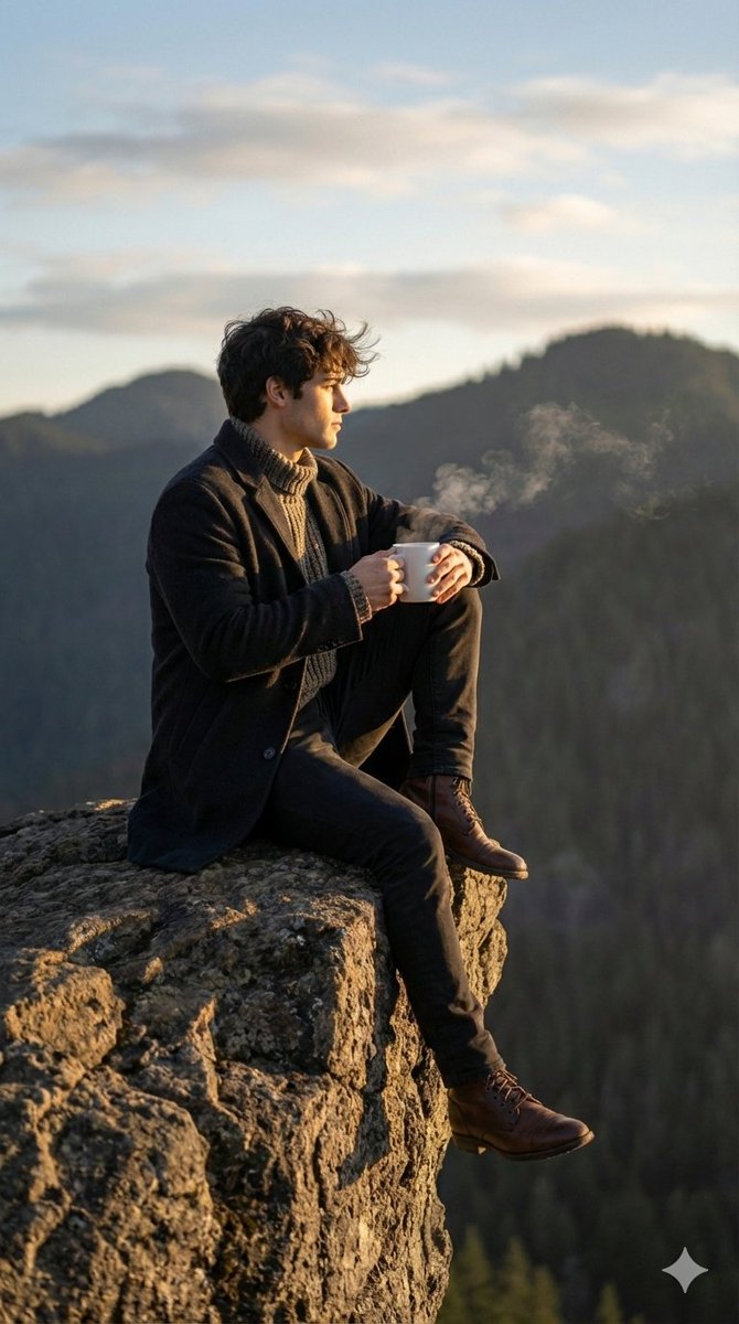 Quiet Sunrise Cliff Solitude