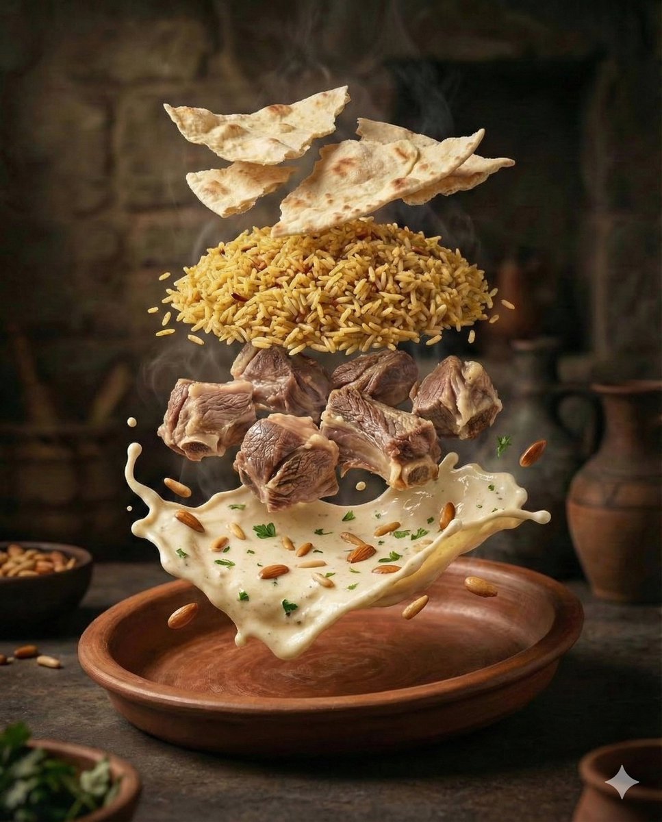 Surreal Floating Middle Eastern Food