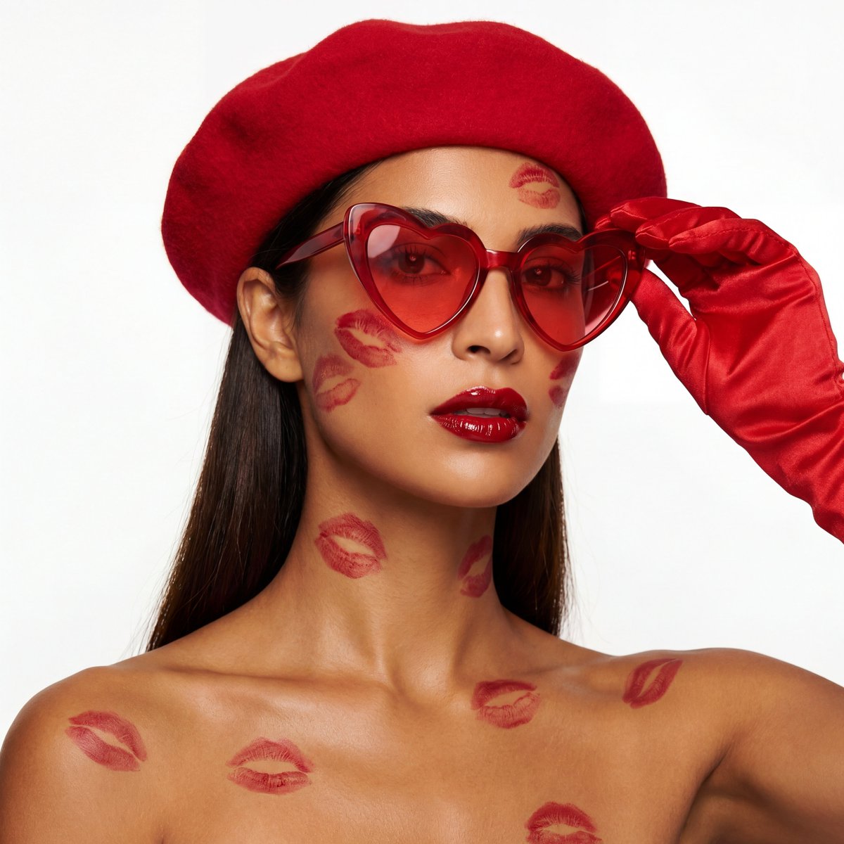 Red Kiss Marks Fashion Editorial
