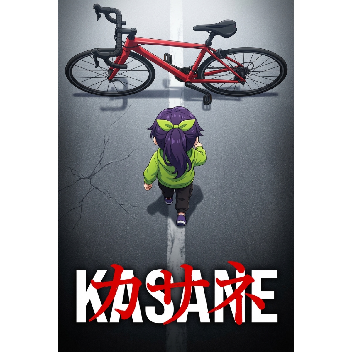 Chibi Cyclist Anime Poster Art