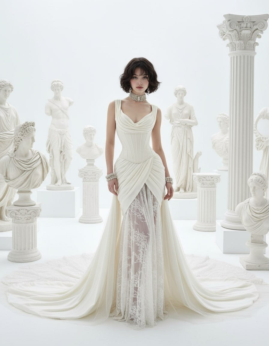 Divine Couture in Marble Temple