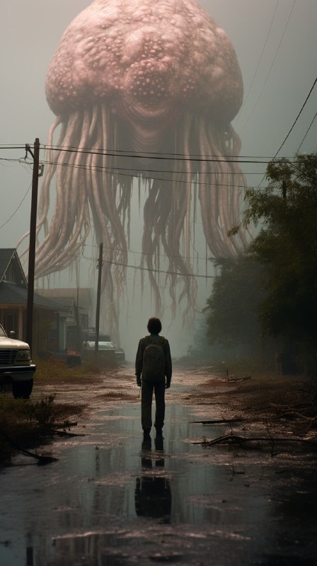 Surreal Mind Flayer Hallucination Photo Circa 1999