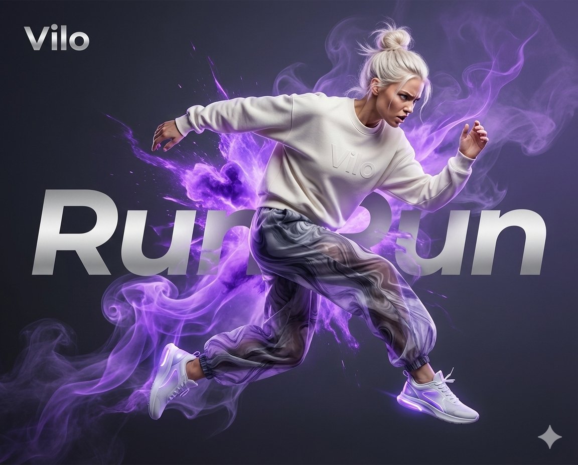 Surreal Purple Energy Sports Ad