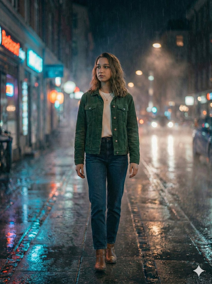 Neon Rain Night Walk