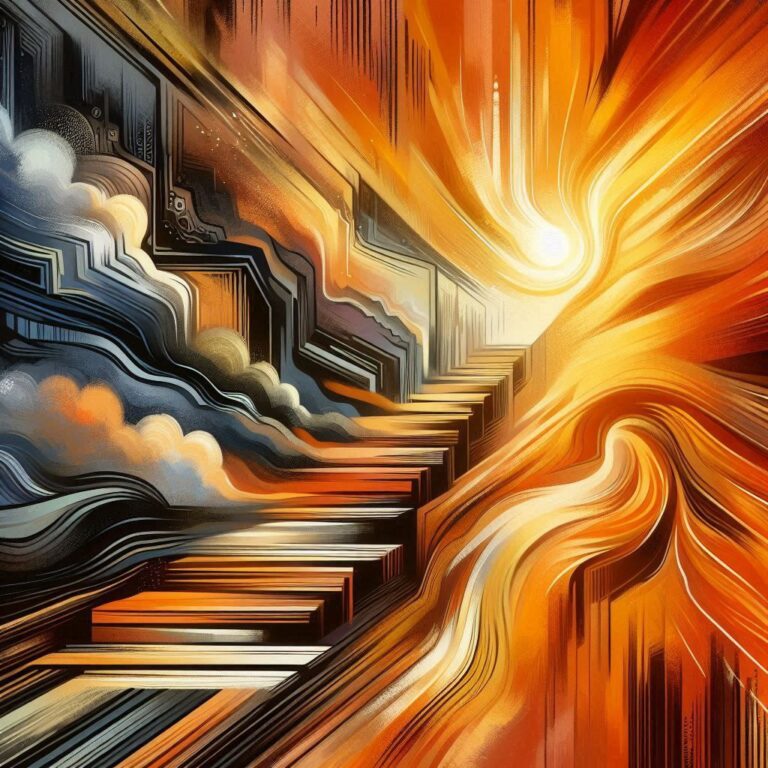 From Despair to Hope Abstract Illustration