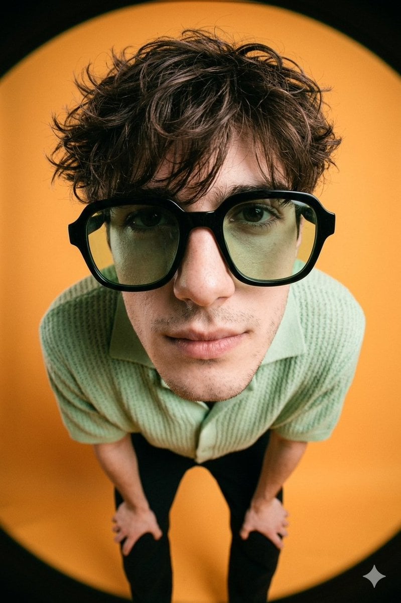 Fisheye Fashion Editorial Portrait