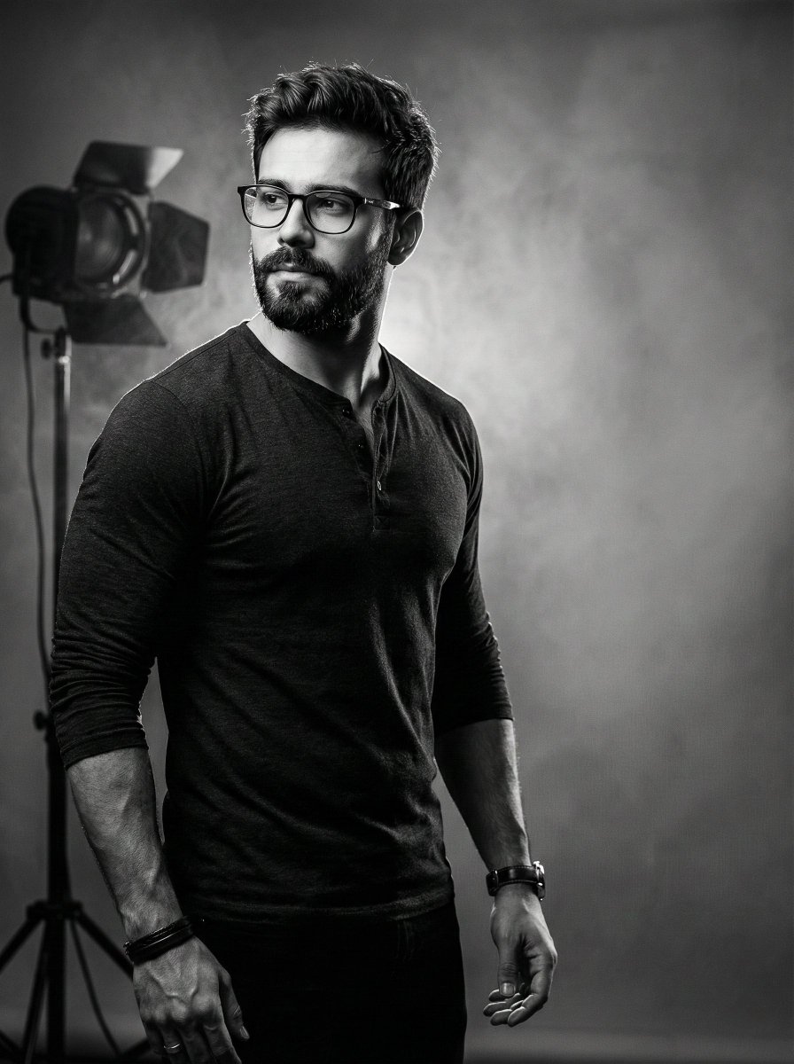 Noir Cinematic Male Portrait