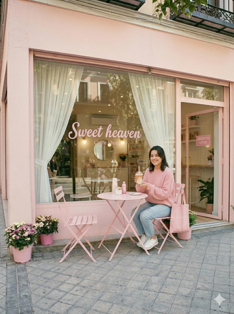 Pink Coffee Shop Aesthetic Vibes