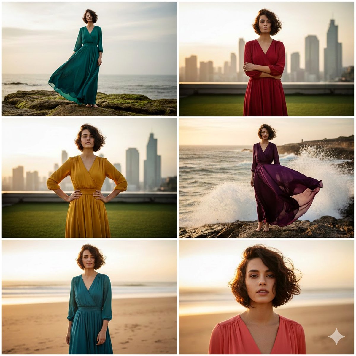 Six Dresses Collage Portrait