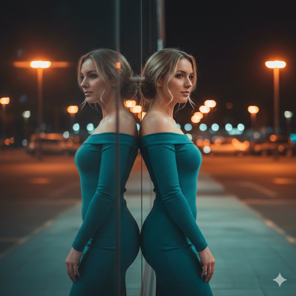 Neon Mirror Portrait