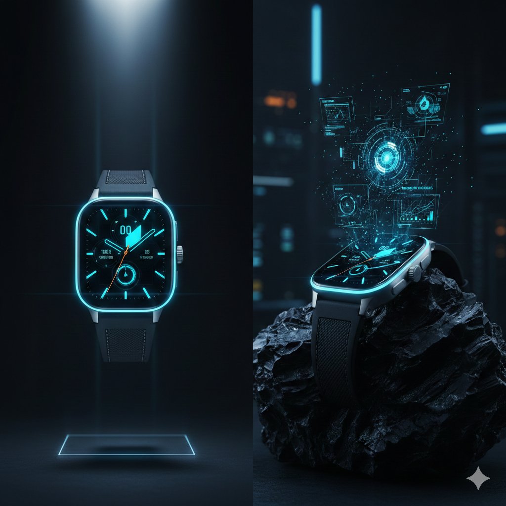 Titanium Luxury Smartwatch Showcase