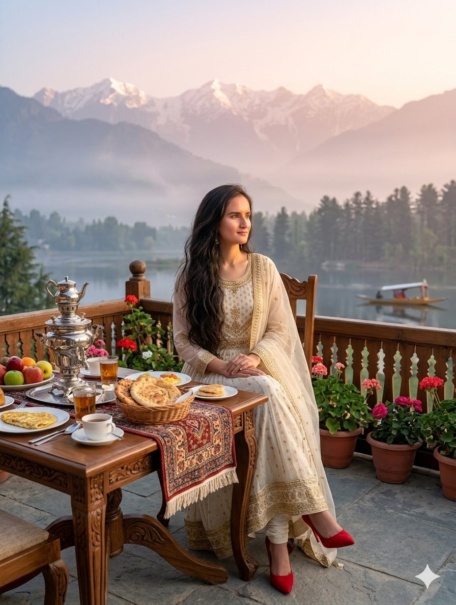 Kashmir Sunrise Breakfast On Balcony