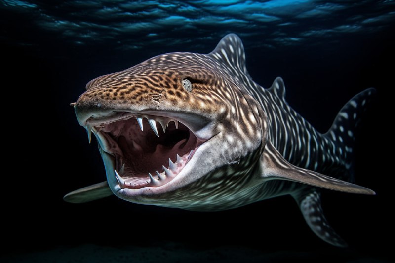 Zebra Shark Full Body Wildlife Photography Portrait