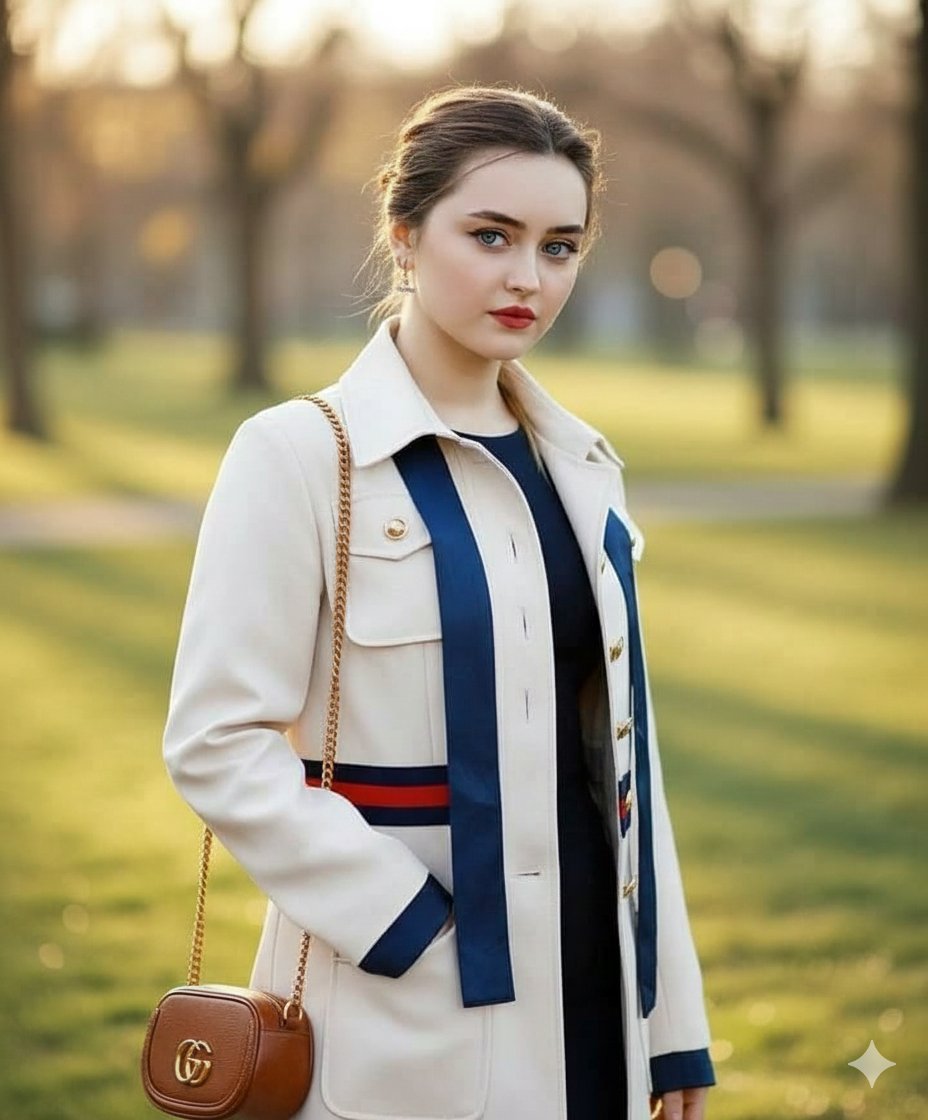 Chic Trench Coat Fashion Portrait