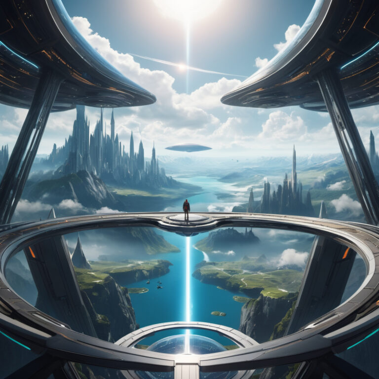 Futuristic Split Worlds Above and Below