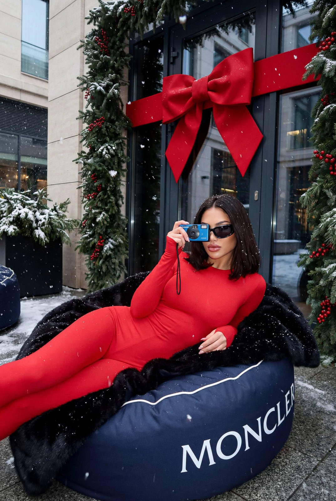 Bold Red Winter Fashion Editorial