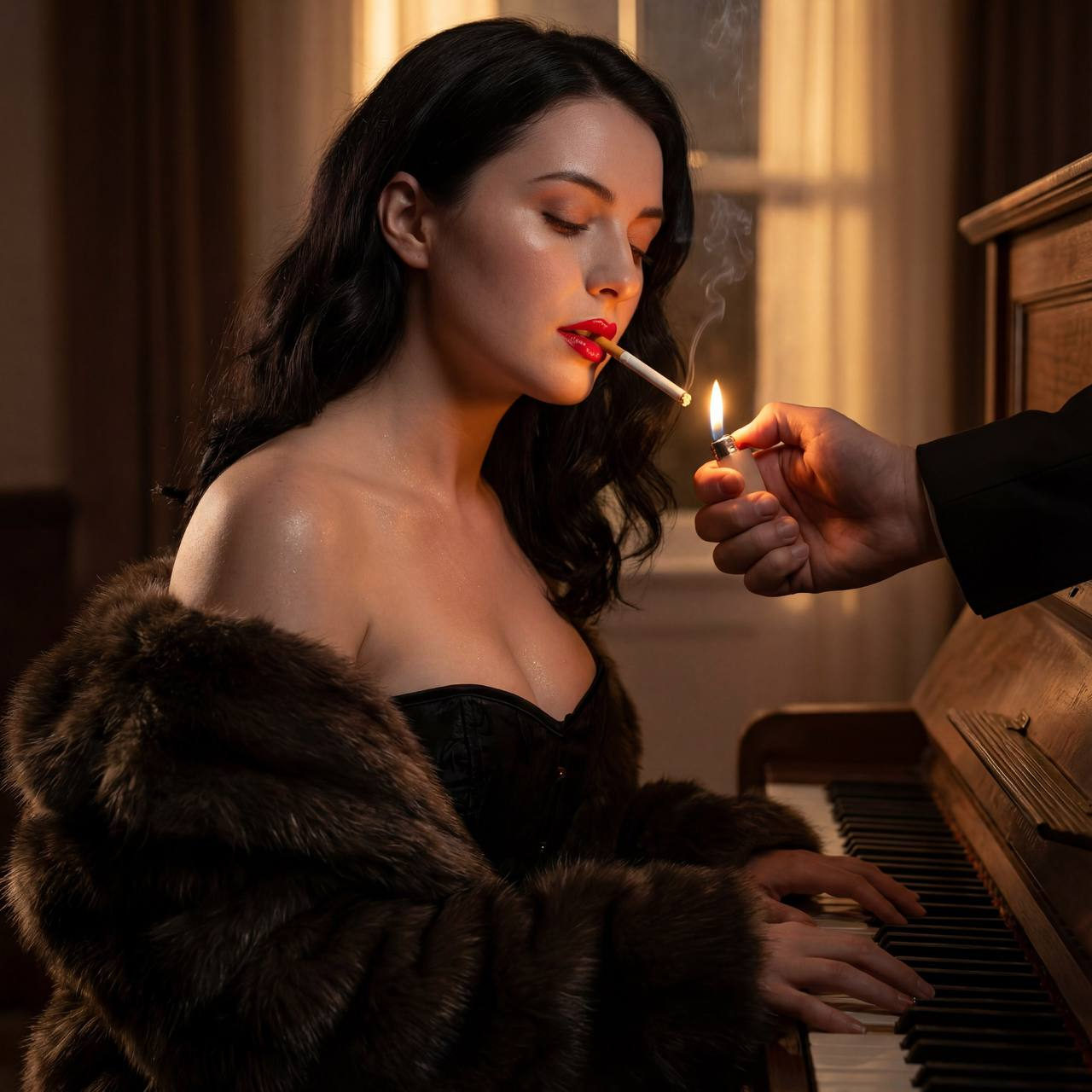 Smoky Nocturne by the Piano