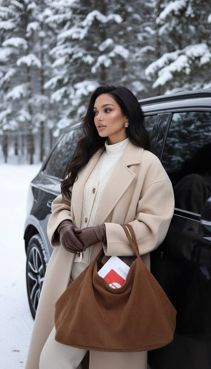 Snow Minimalist Fashion Portrait