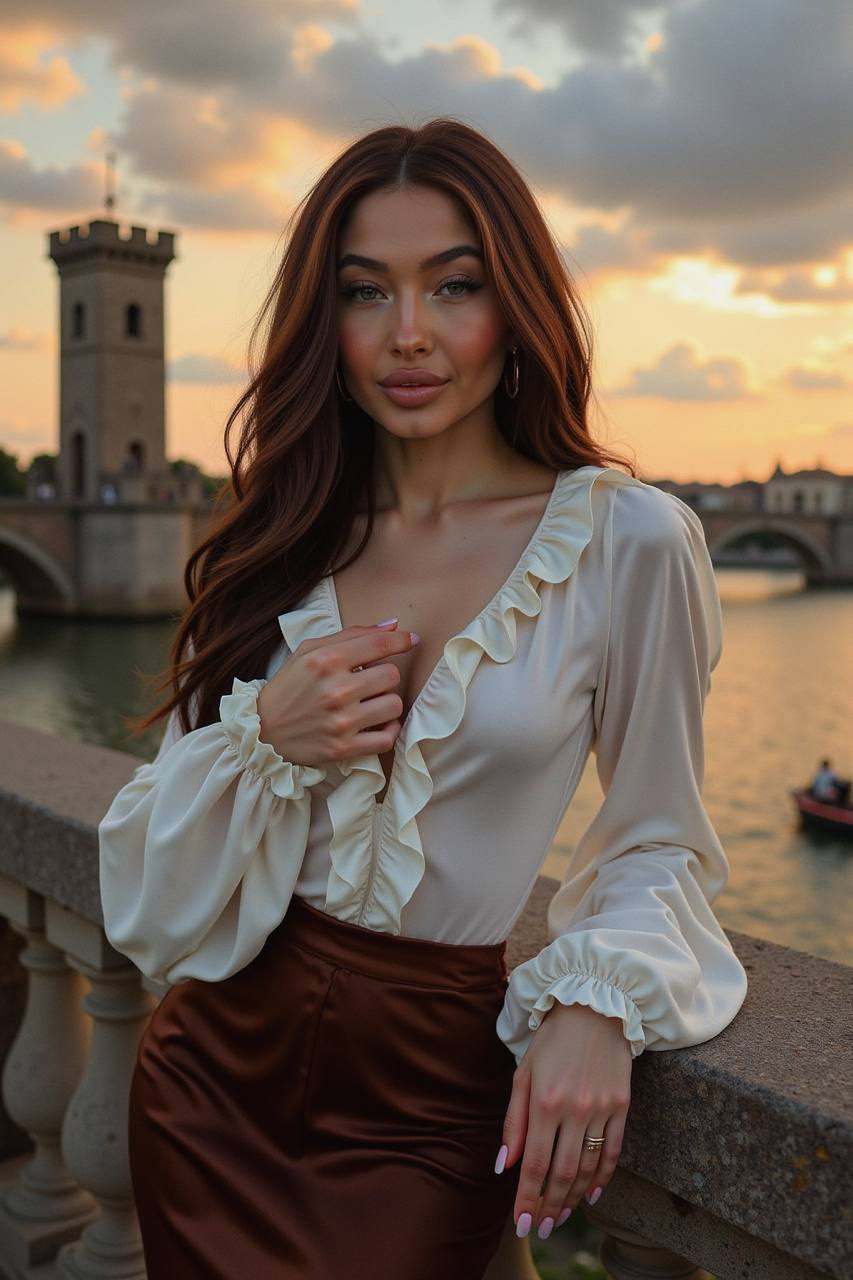Golden Hour Bridge Portrait