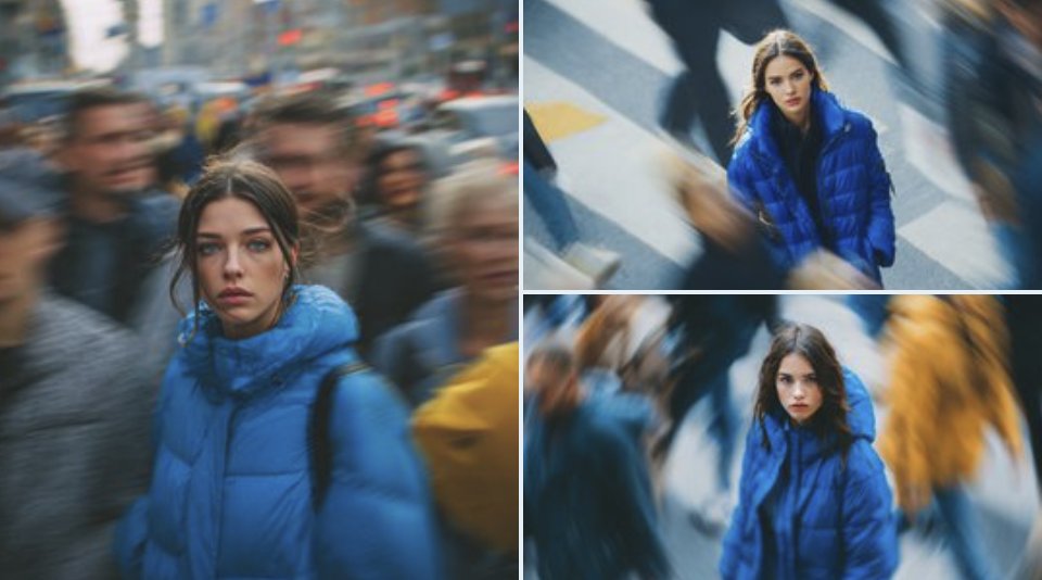 Blue Jacket Girl Urban Portrait