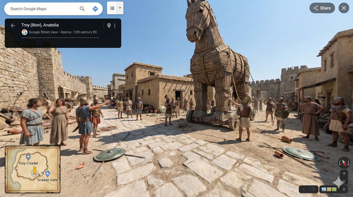 Trojan Horse Inside City Walls