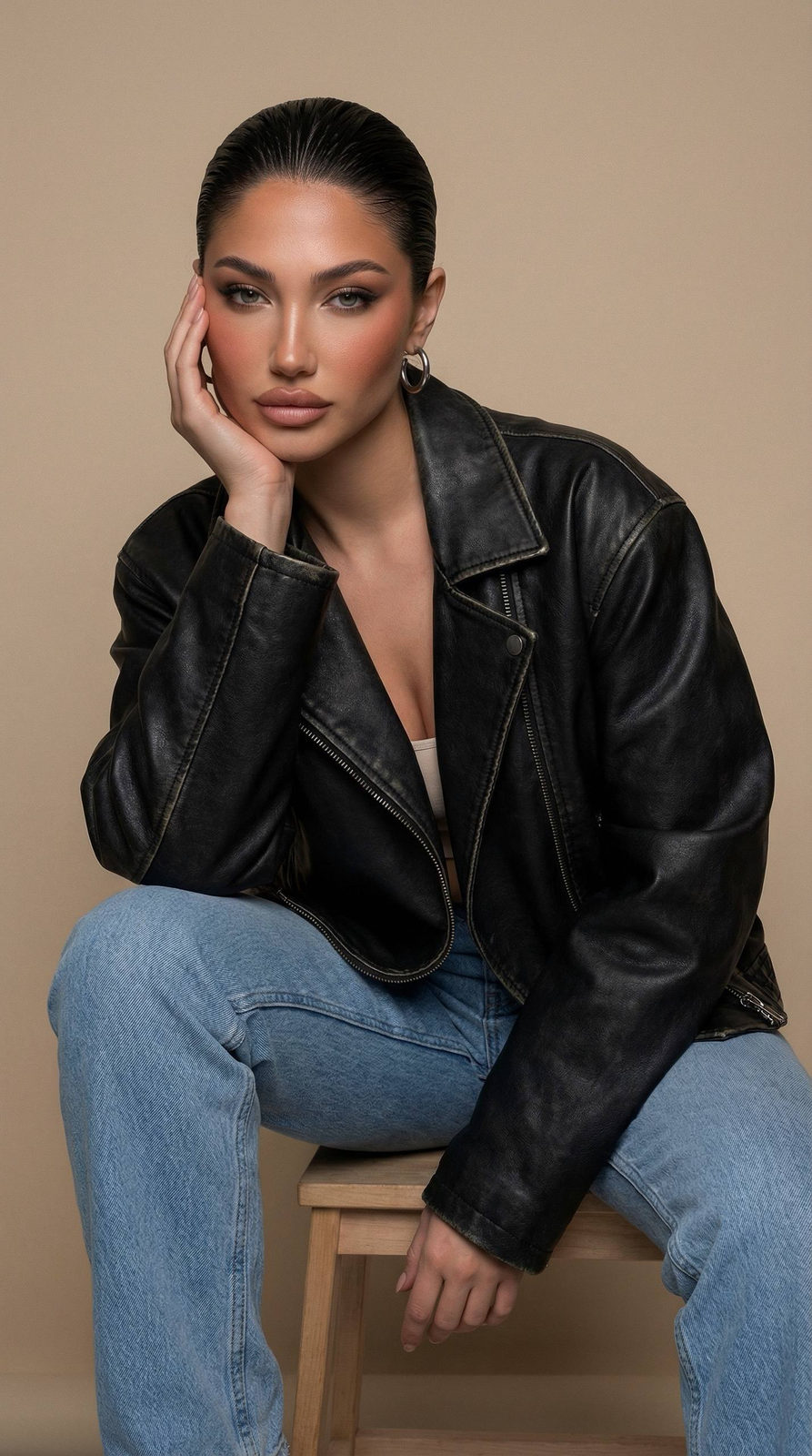 Matte Leather Studio Portrait