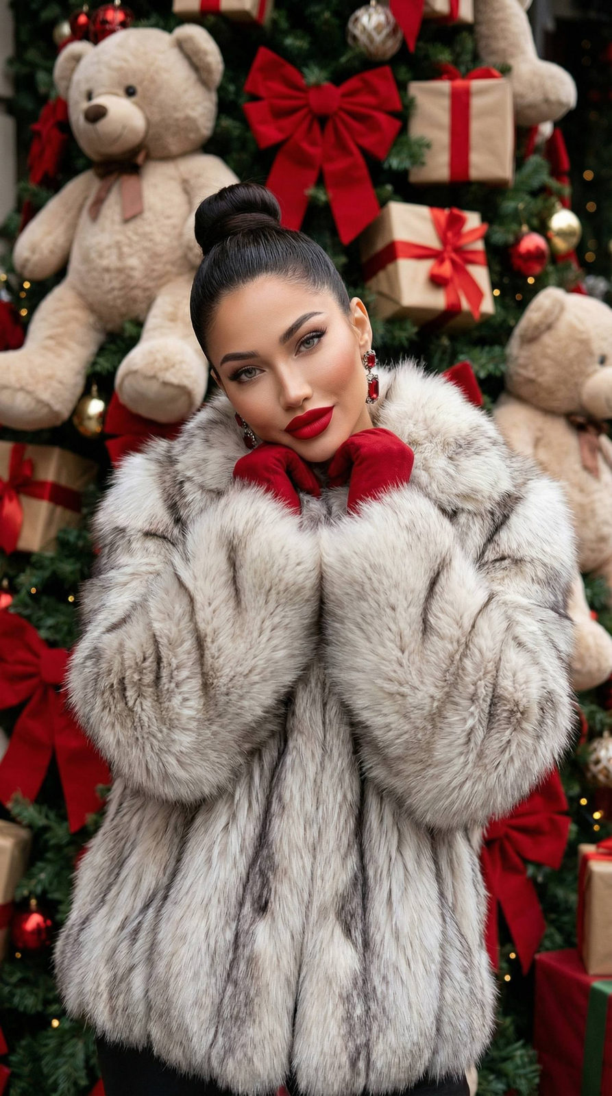 Luxury Winter Holiday Fashion Portrait