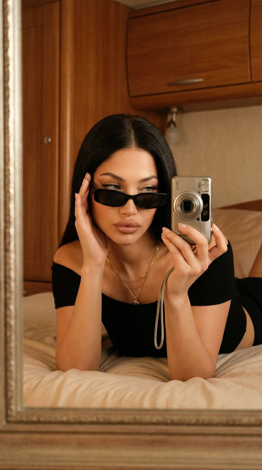 Vintage Mirror Selfie Portrait