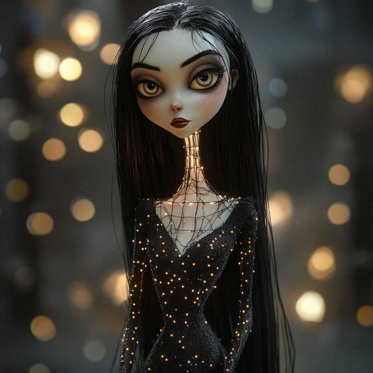 Emily Miss Disney Black Dress Lights