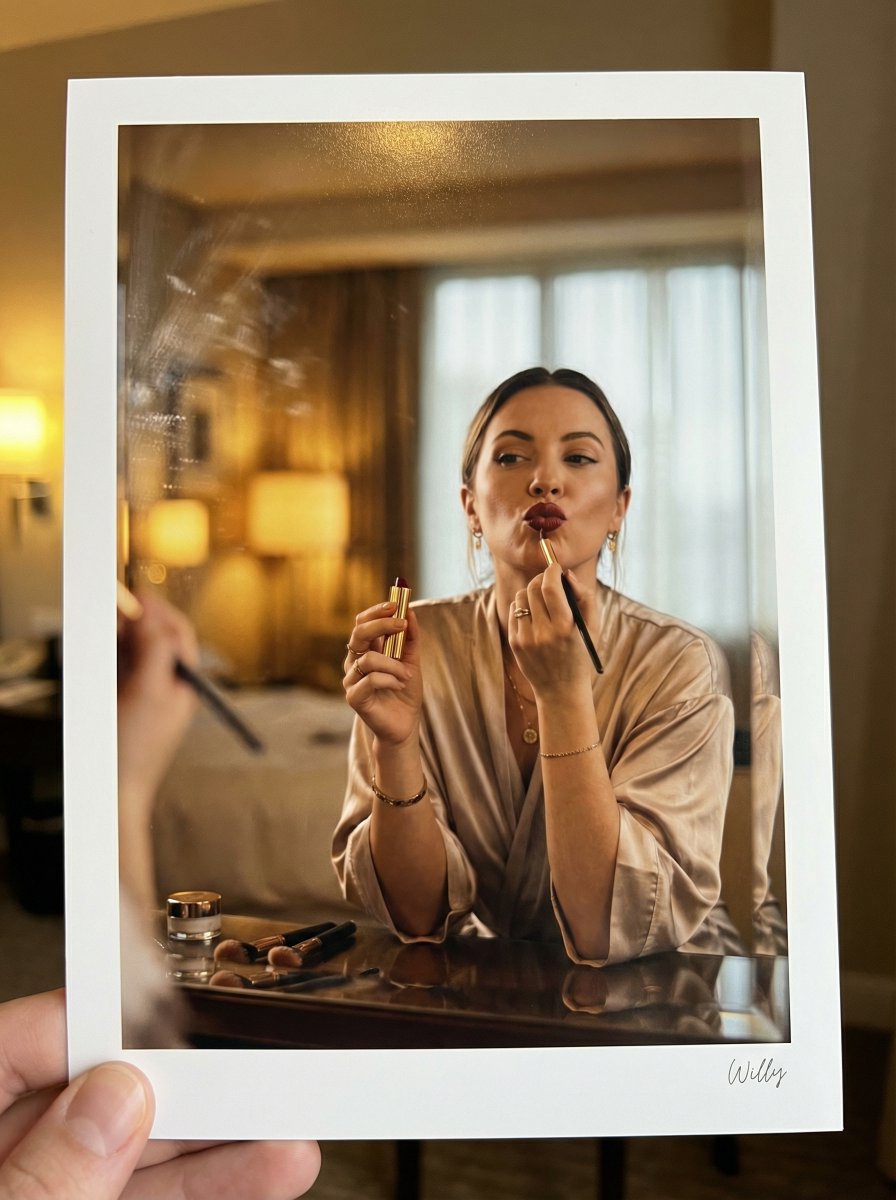 Glamorous Lipstick Mirror Reflection