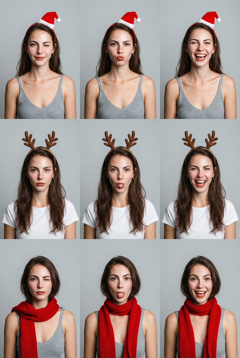 Minimalist Christmas Portrait Grid