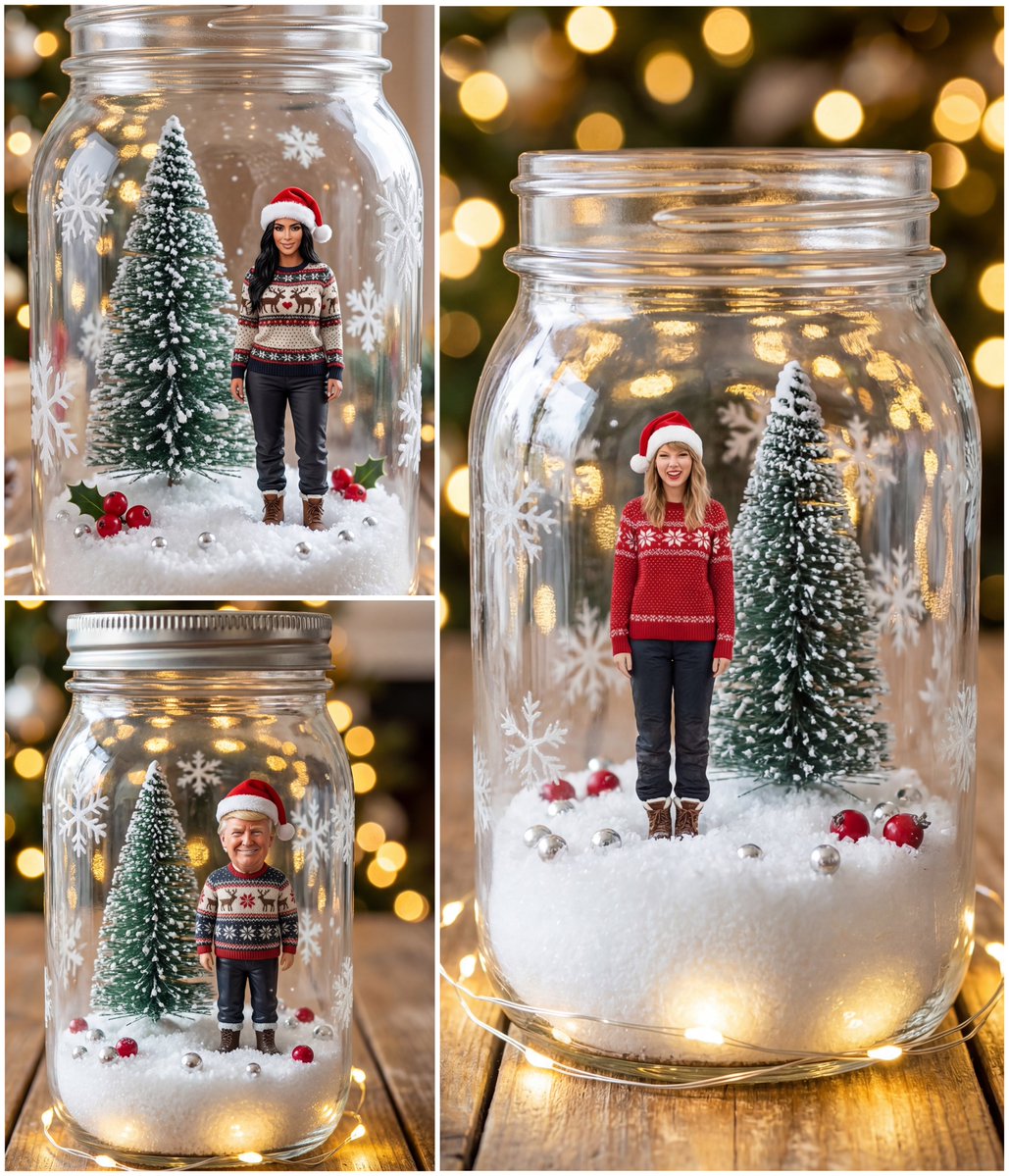 Christmas Snow Globe Portrait