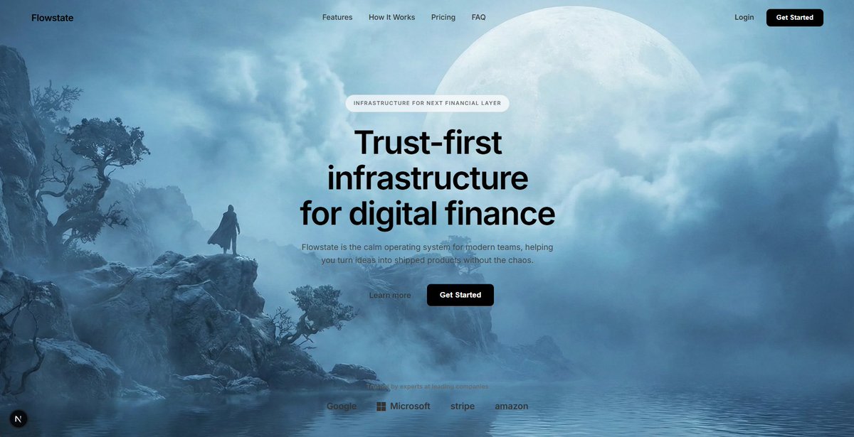 Sci-Fi Moonscape Meets Fintech UI